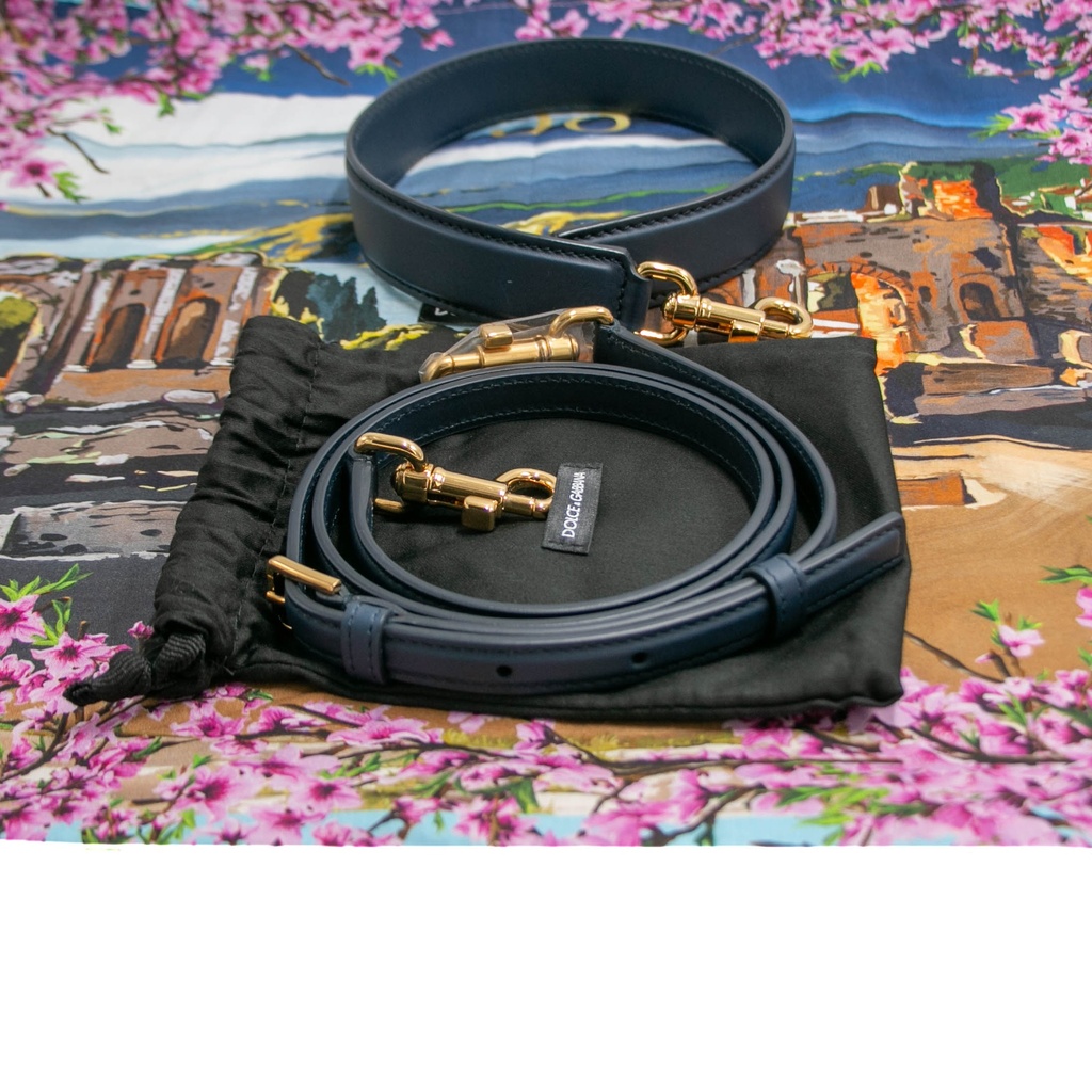 Dolce and Gabbana Large Sicily Navy Blue Handbag