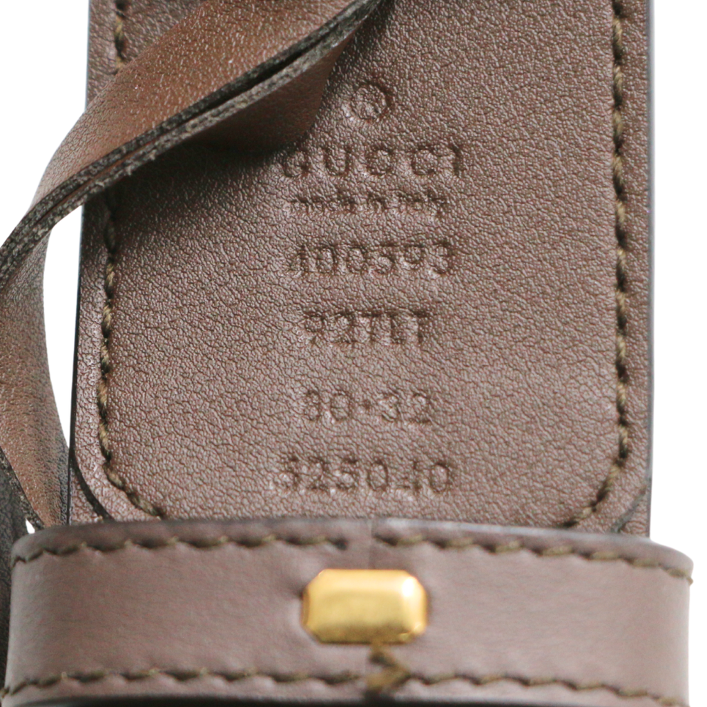 Gucci 2015 Re-Edition Wide Leather Belt 400593 Size 80 32