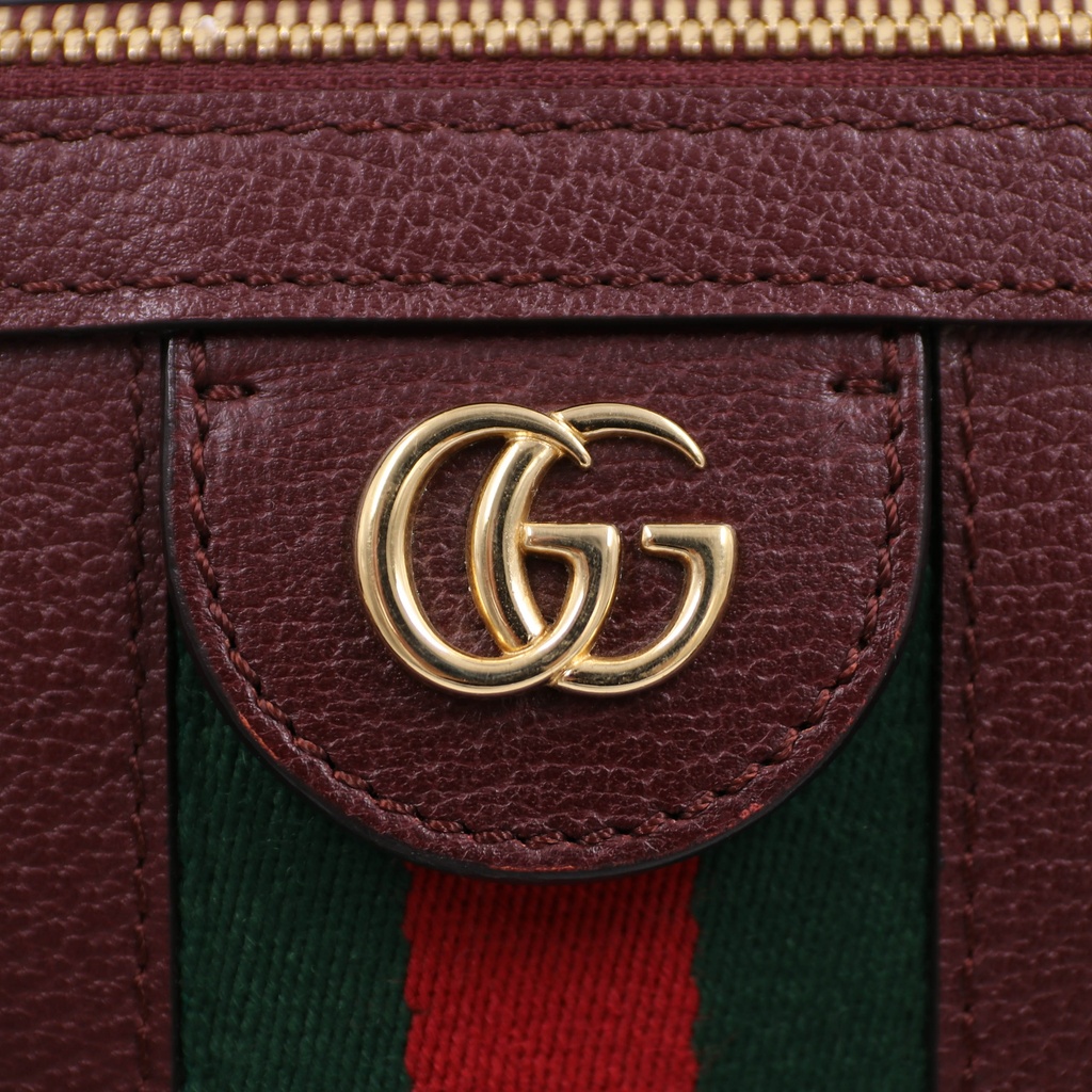 Gucci Ophidia Leather 2 Way Handbag Bordeaux 524532