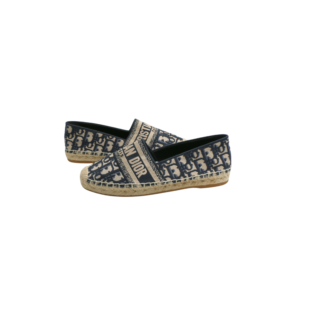 Christian Dior Grannville Espadrille Blue Size 36