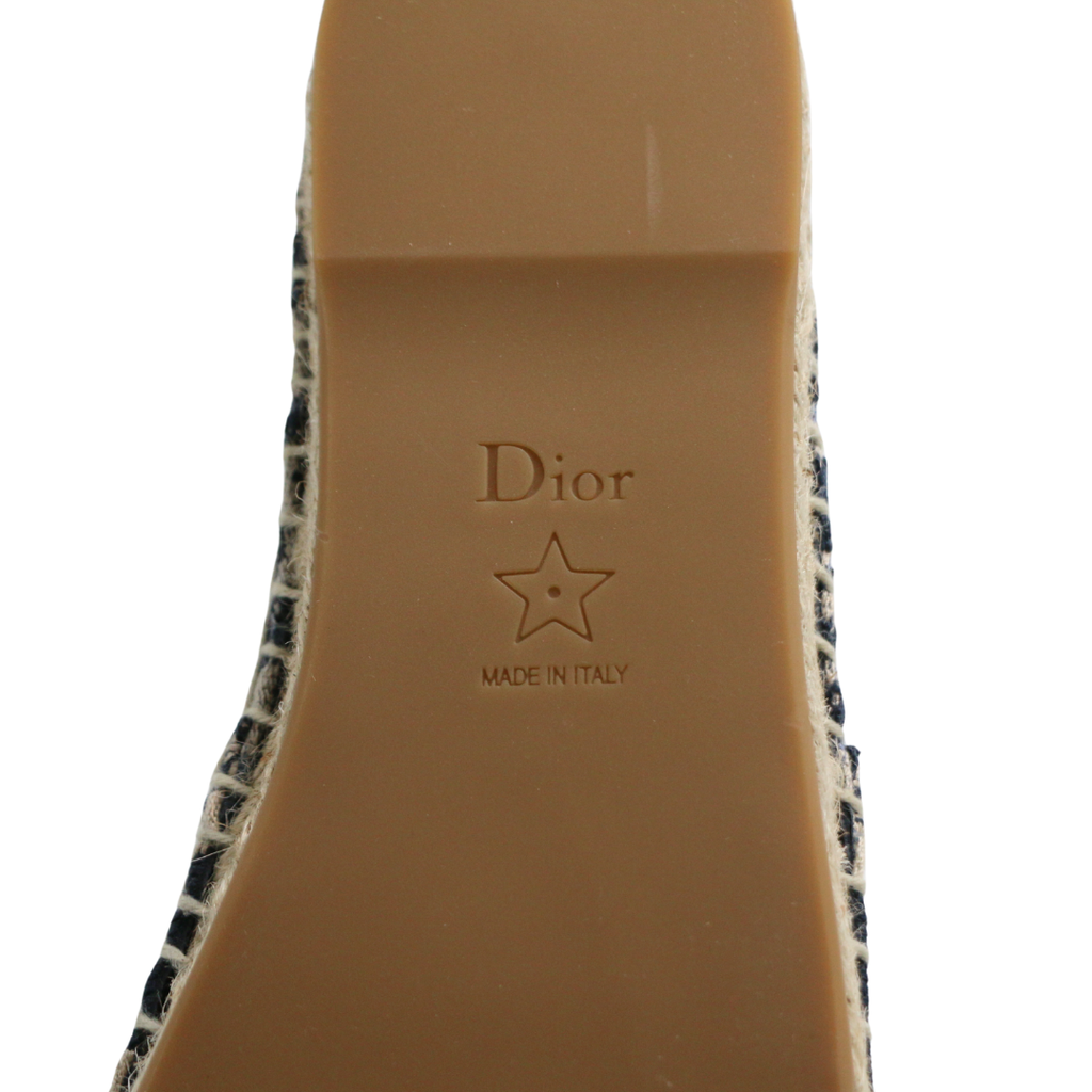 Christian Dior Grannville Espadrille Blue Size 36