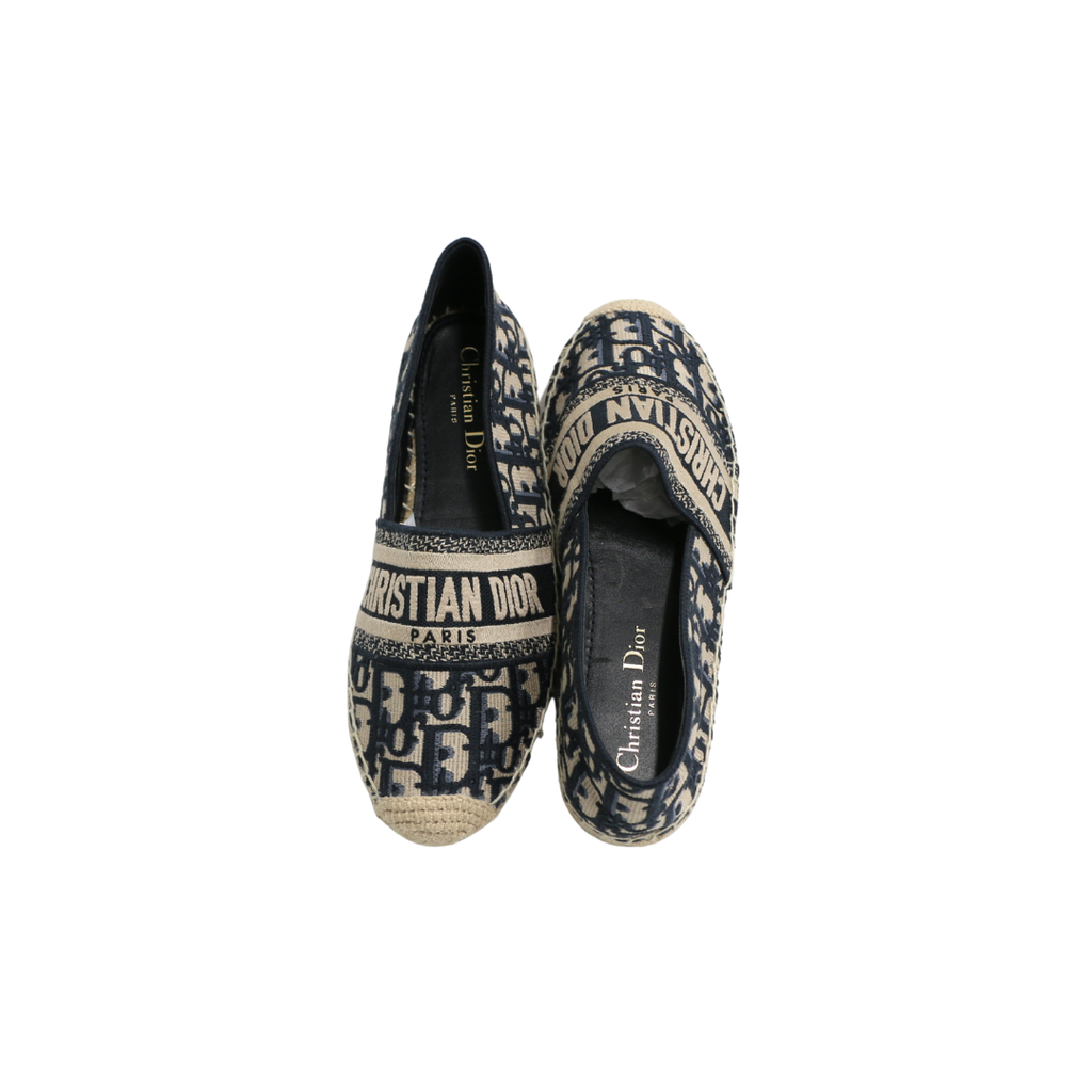 Christian Dior Grannville Espadrille Blue Size 36