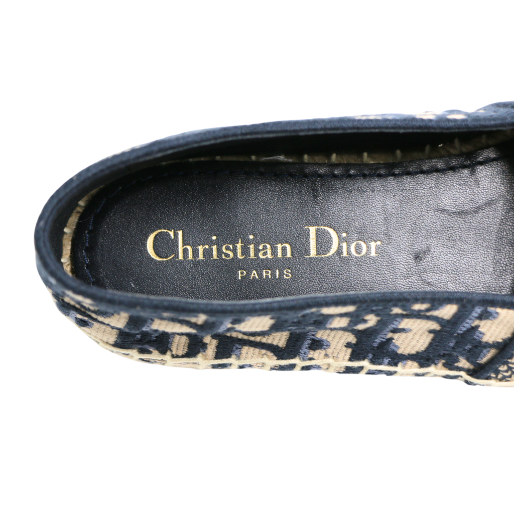 Christian Dior Grannville Espadrille Blue Size 36