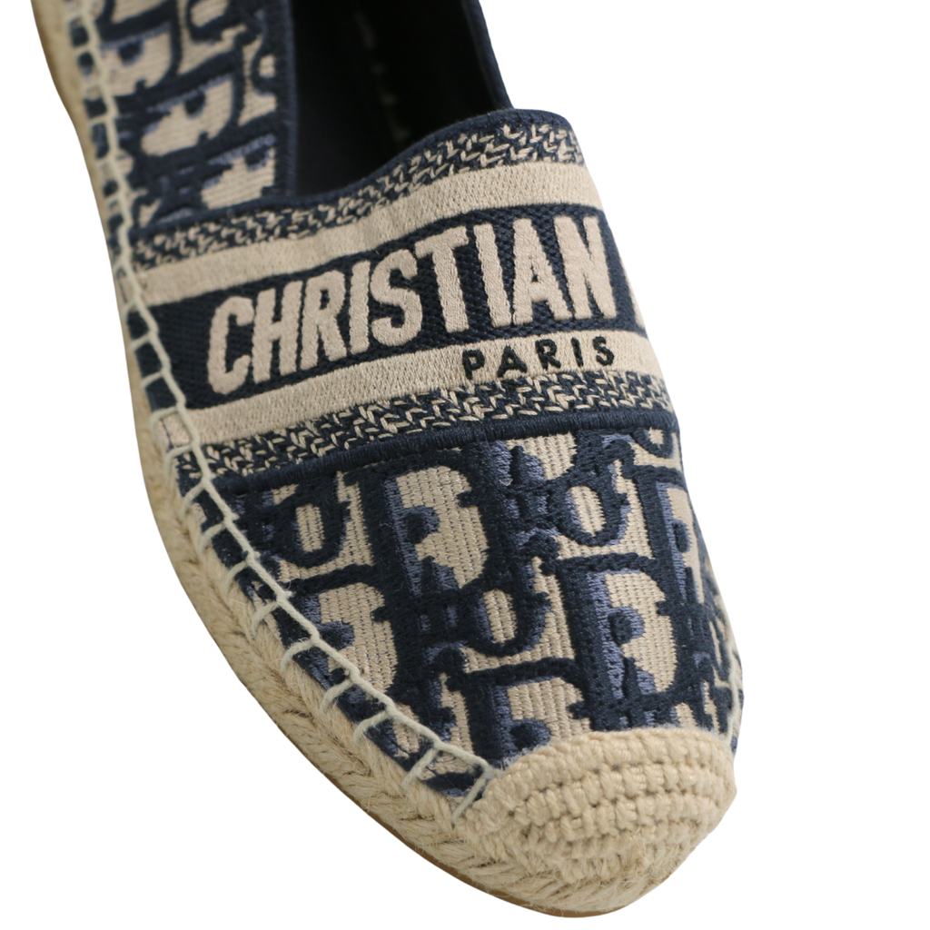 Christian Dior Grannville Espadrille Blue Size 36