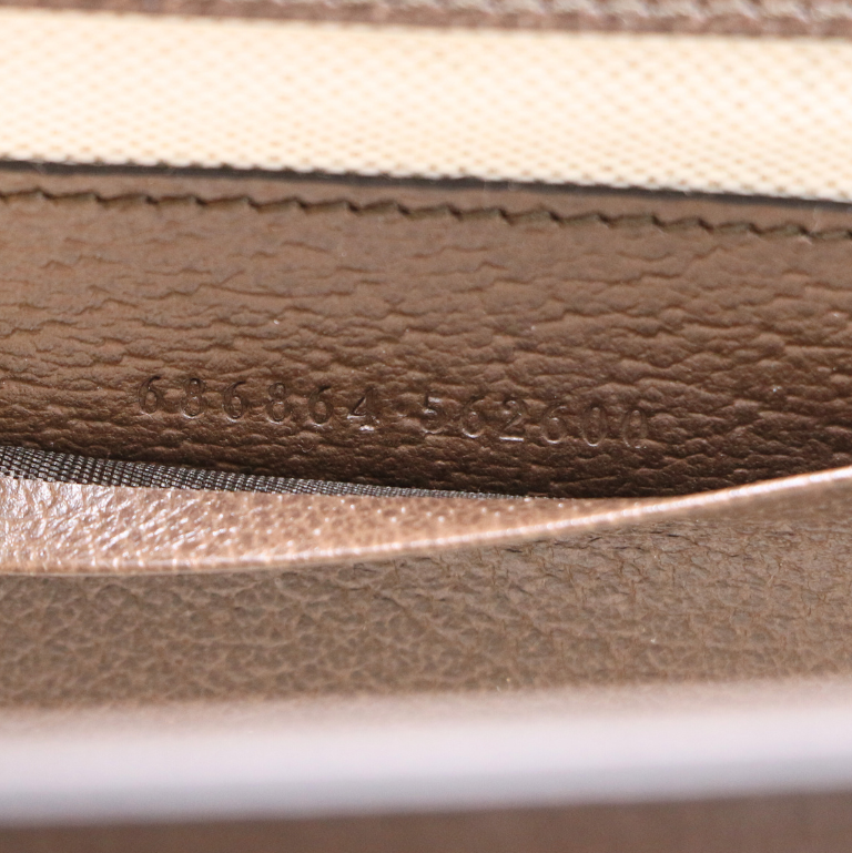 Gucci Jumbo GG Bamboo Canvas & Leather 2 Way Handbag Brown 686864