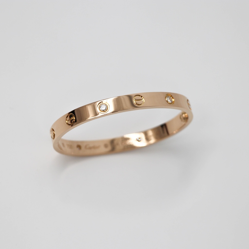 Cartier Love Bracelet Half Diamond (4PD) 750PG 16 QA9340 Old Opening/Closing