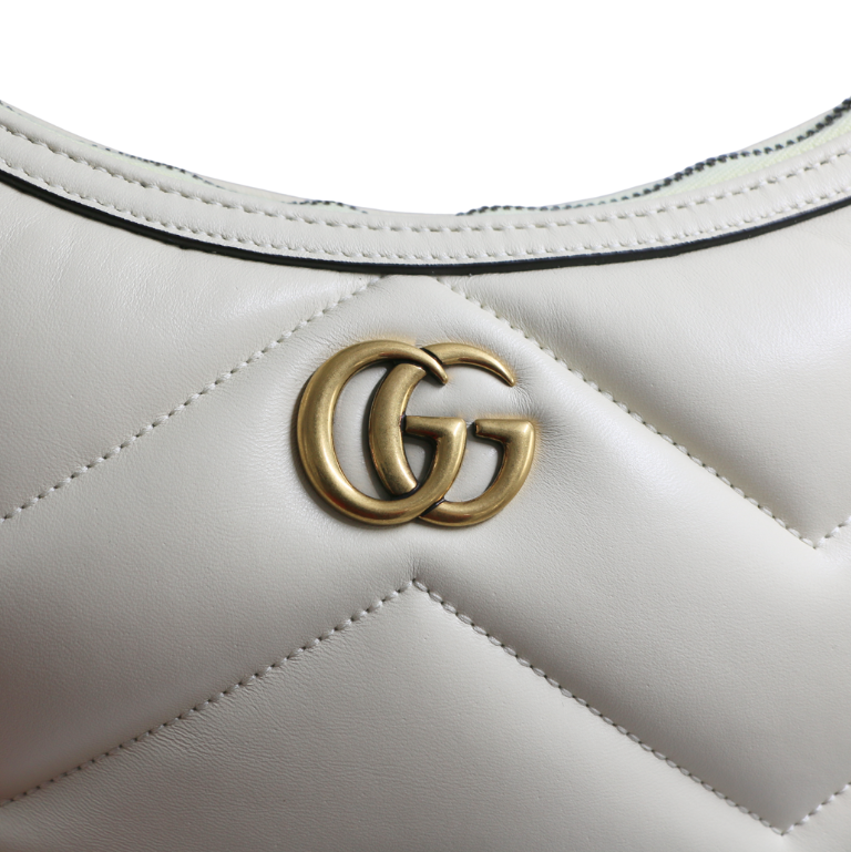Gucci Small GG Marmont Bag White 777263