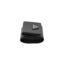 Prada Saffiano Triangle Tri-Fold Wallet Black