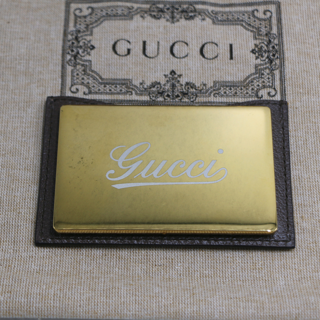 Gucci Logo Chain Wallet Shoulder Bag Beige 772643