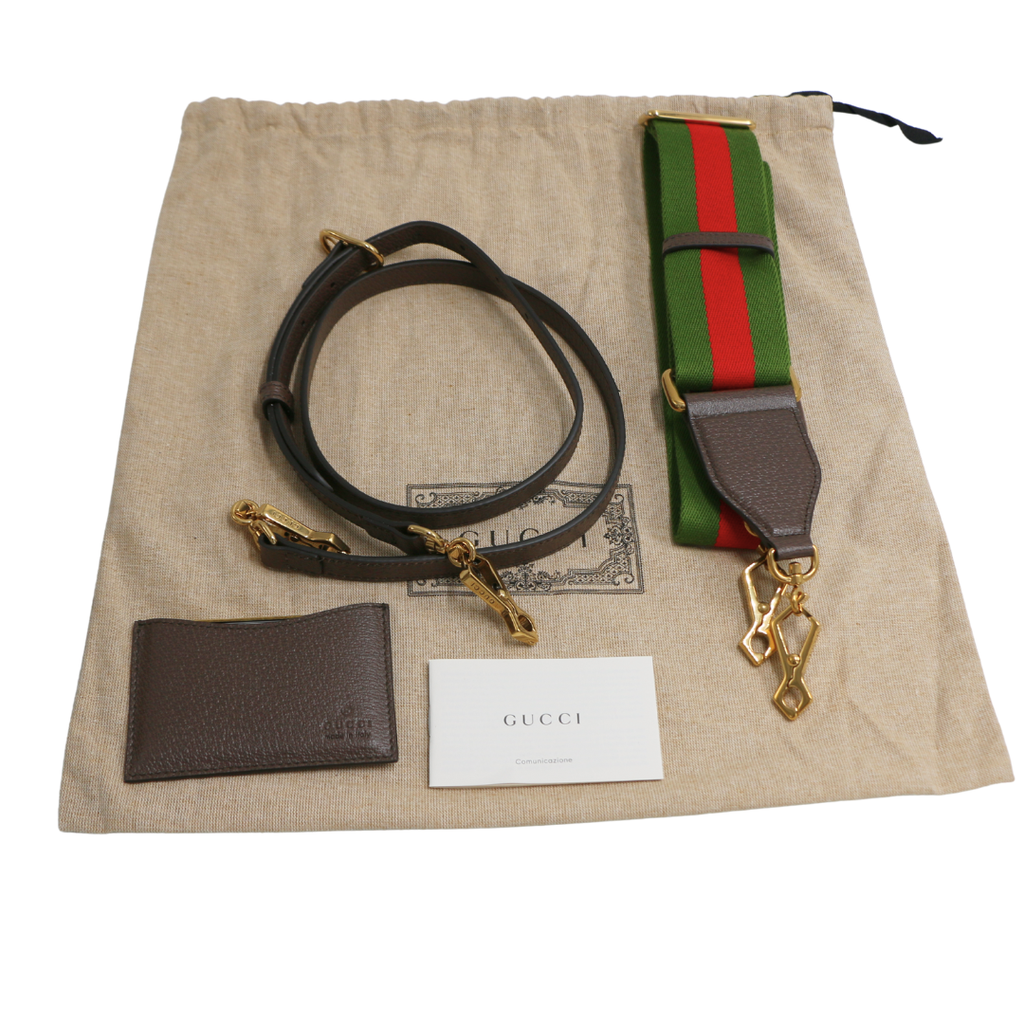 Gucci Logo Chain Wallet Shoulder Bag Beige 772643