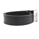 Gucci GG Logo Leather Belt Black 406831 Size 75 30