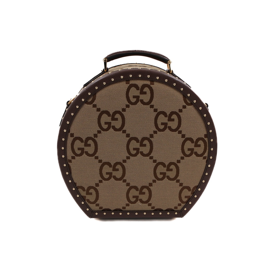 Gucci Savoy Large Hat Box Brown Supreme Leather 722182