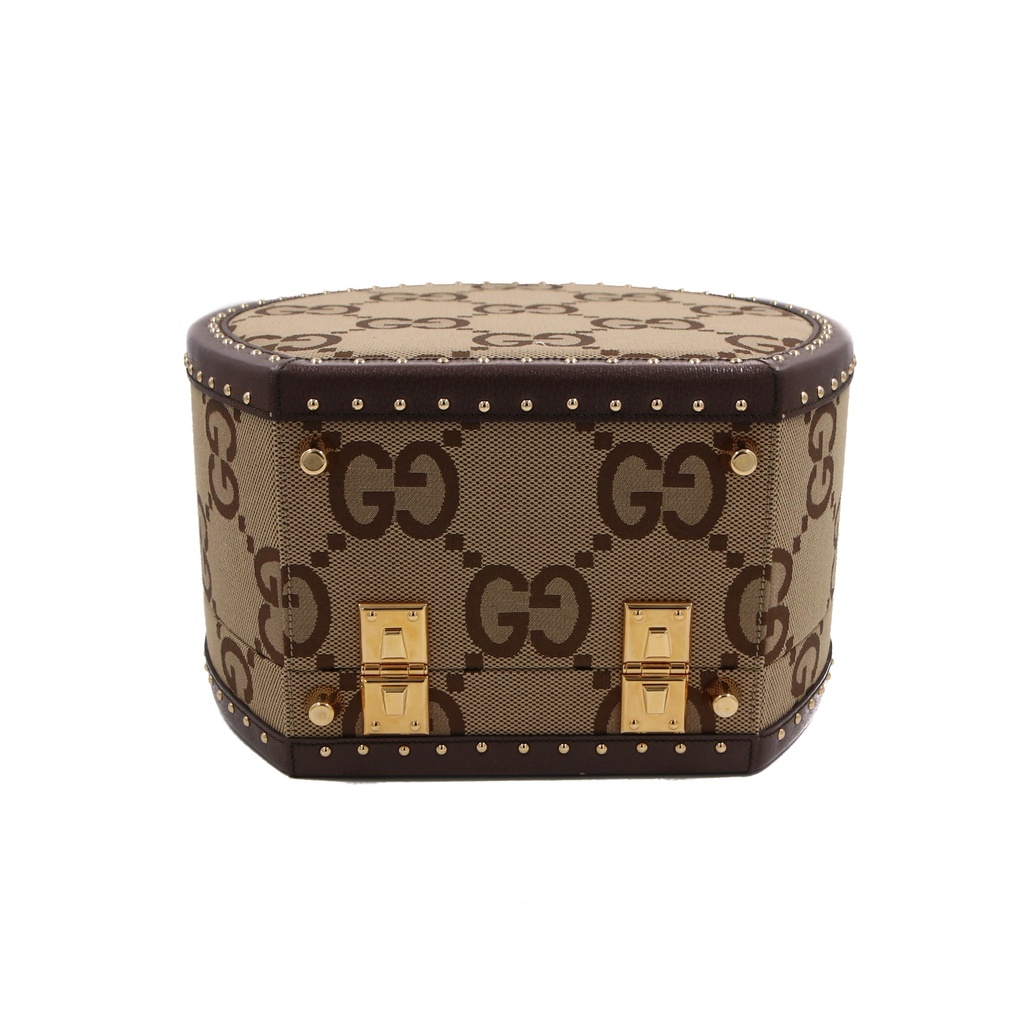 Gucci Savoy Large Hat Box Brown Supreme Leather 722182