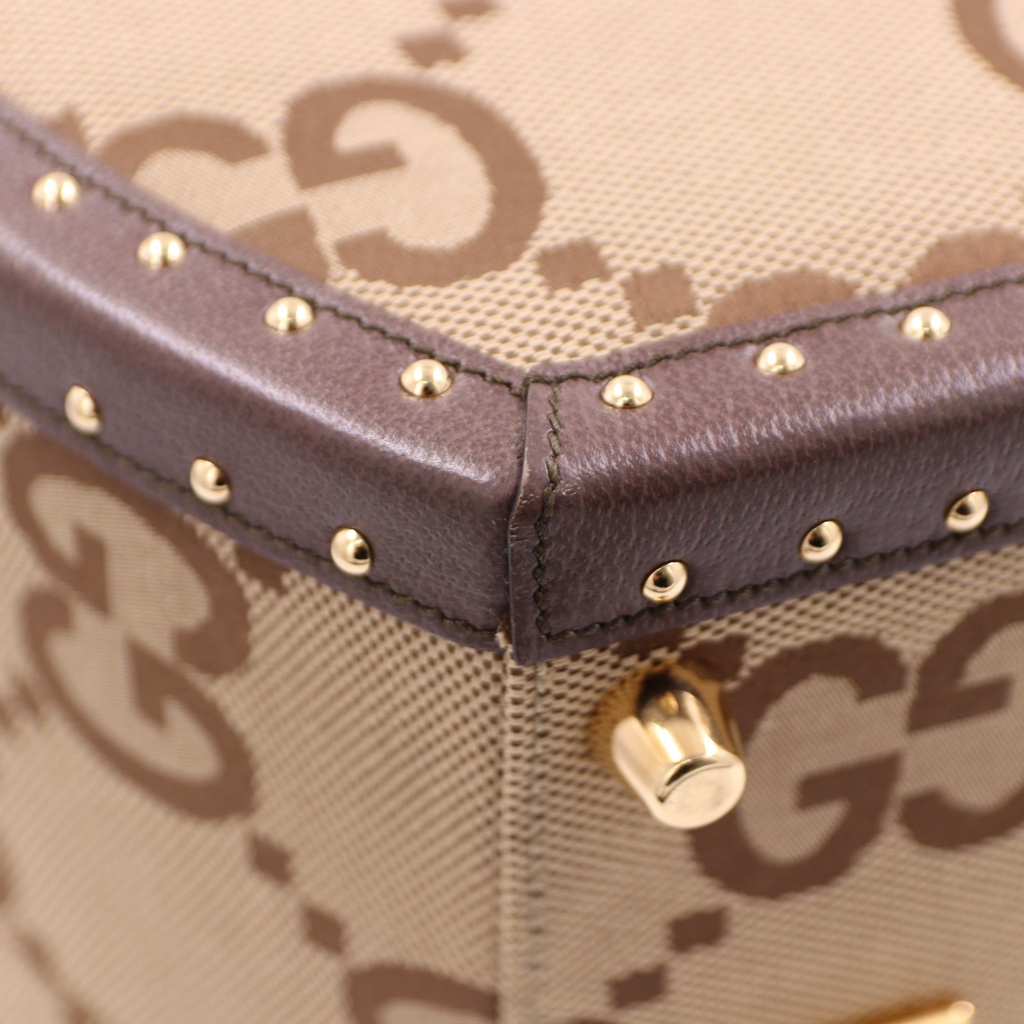 Gucci Savoy Large Hat Box Brown Supreme Leather 722182