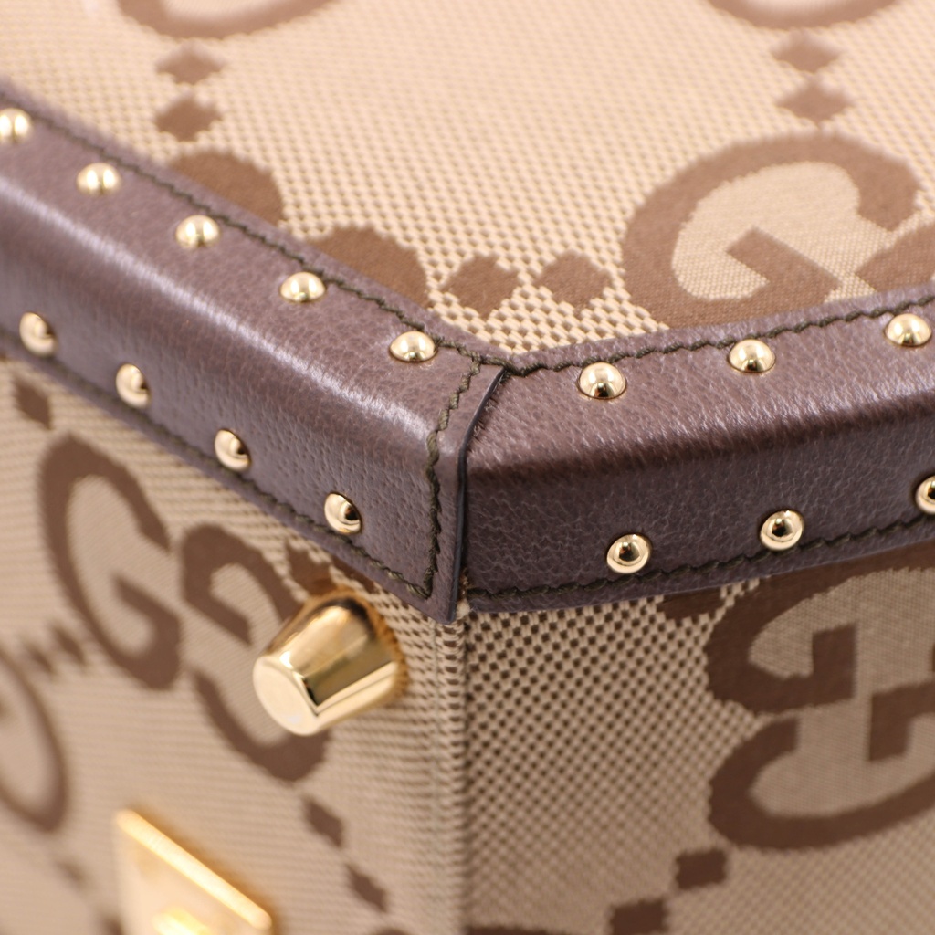 Gucci Savoy Large Hat Box Brown Supreme Leather 722182