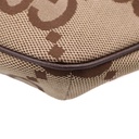 Gucci Jumbo GG Canvas Leather Belt Bag Camel 696031