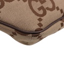 Gucci Jumbo GG Canvas Leather Belt Bag Camel 696031
