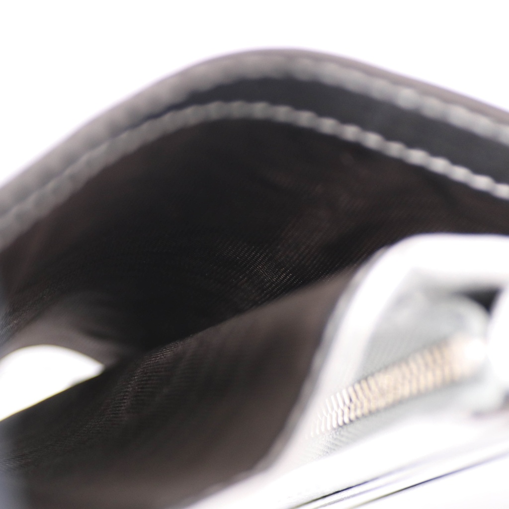 Gucci GG Marmont Bi-Color Card Case Wallet In Beige And Silver Leather 658610