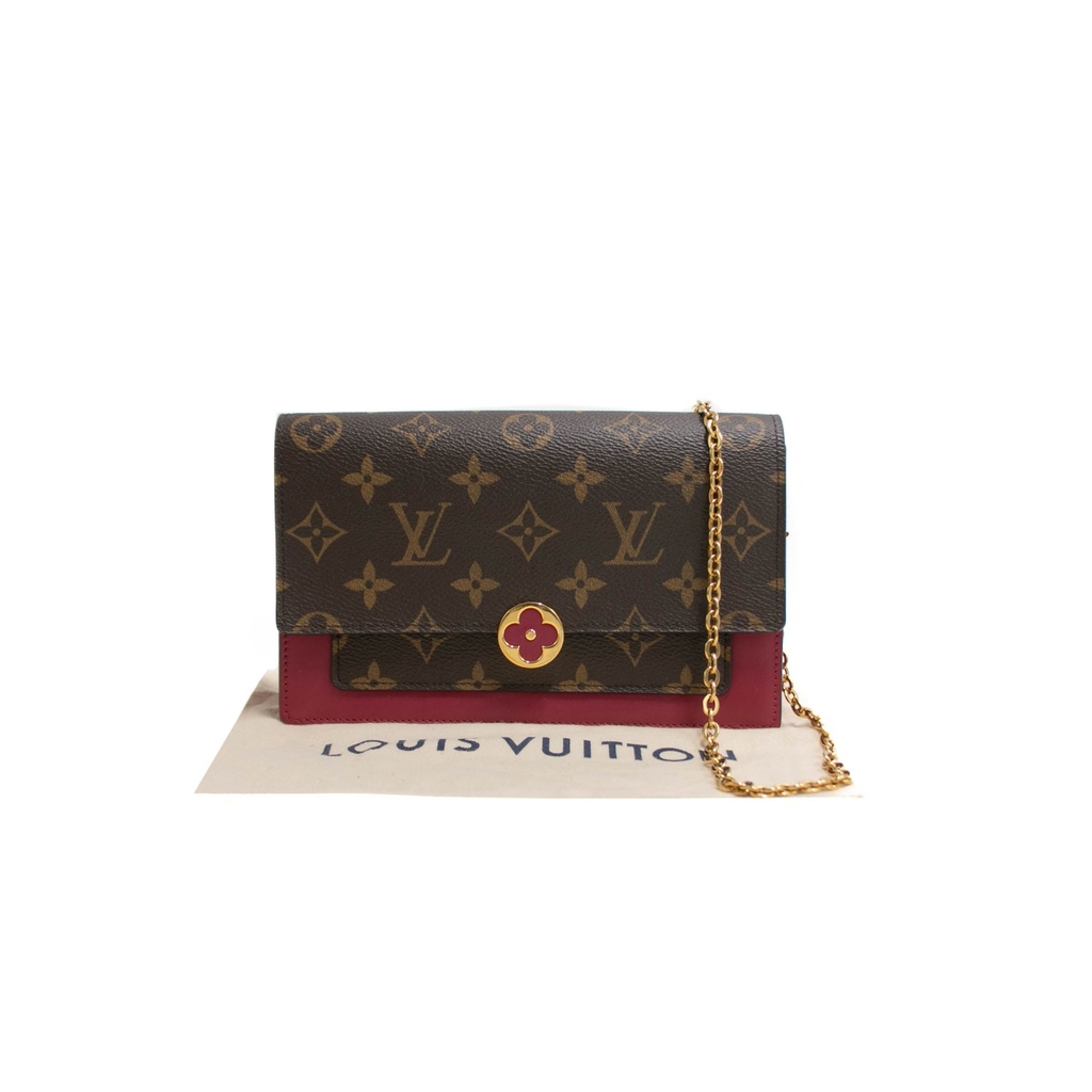 Louis Vuitton Monogram Canvas Flore Chain Wallet Bag