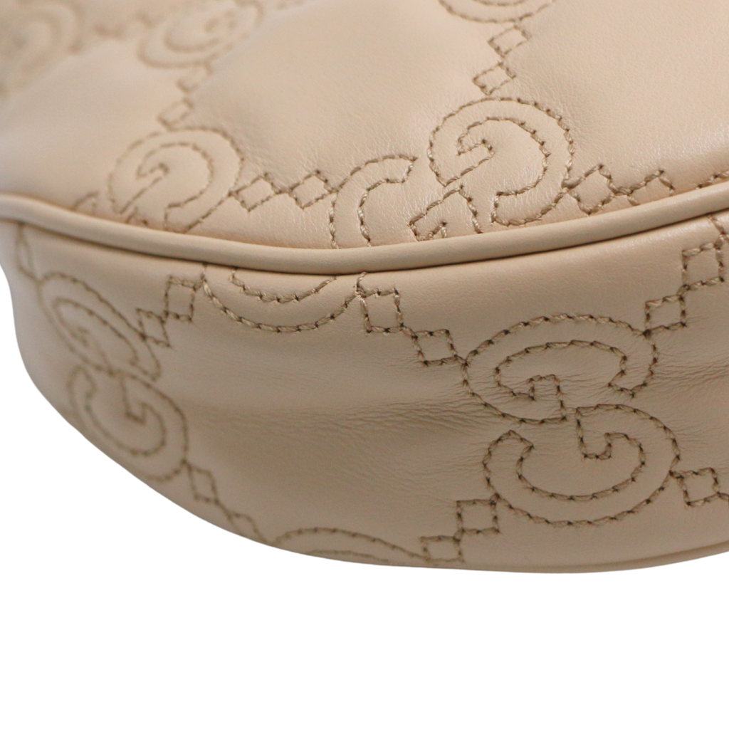 Gucci GG Matelassé Mini Bag In Pink Leather 739736