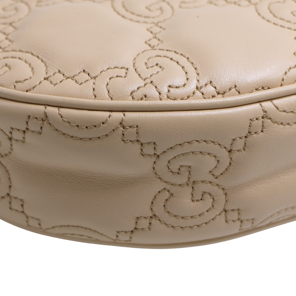 Gucci GG Matelassé Mini Bag In Pink Leather 739736