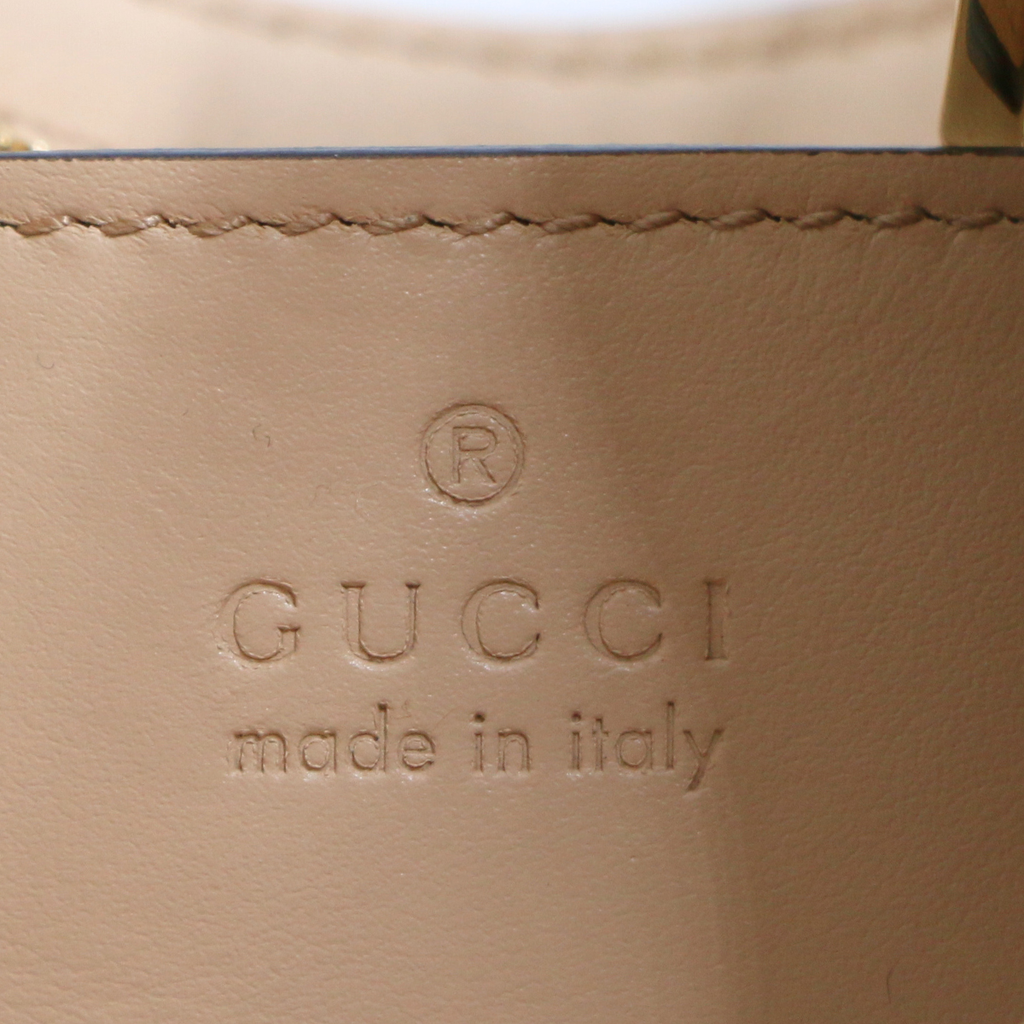 Gucci GG Matelassé Mini Bag In Pink Leather 739736