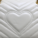 Gucci GG Marmont Chain Shoulder Bag White 446744