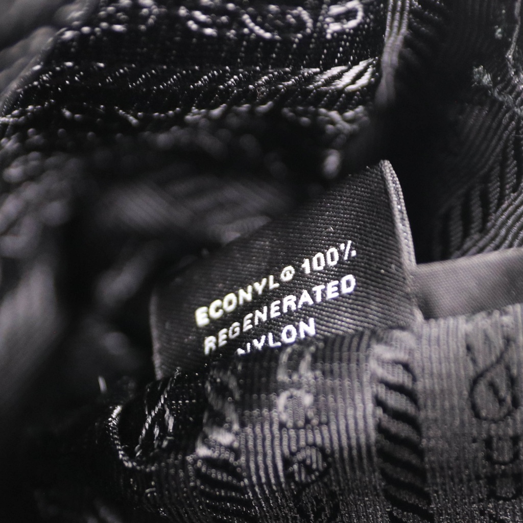 Prada Re-Nylon and Saffiano Leather Pouch Black