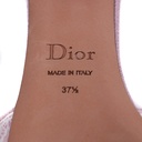 Christian Dior Dway Slide Pink Toile de Jouy Embroidered Cotton 37 1/2