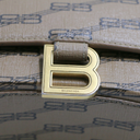 Balenciaga Coated Canvas BB Monogram Small Hourglass Top Handle Bag 