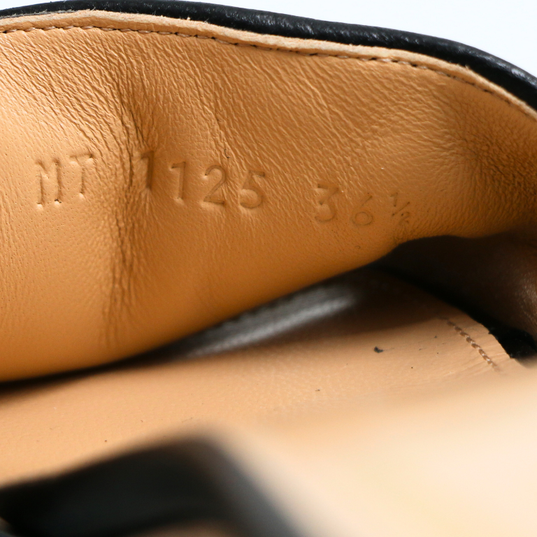 Christian Dior Lady Dior Heels Slide Lamskin Black In Size 36 1/2