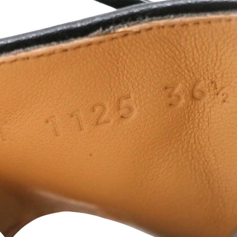 Christian Dior Lady Dior Heels Slide Lamskin Black In Size 36 1/2