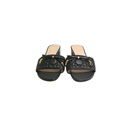Christian Dior Lady Dior Heels Slide Lamskin Black In Size 38 1/2