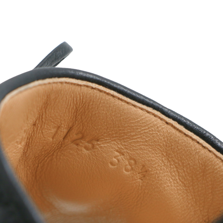 Christian Dior Lady Dior Heels Slide Lamskin Black In Size 38 1/2