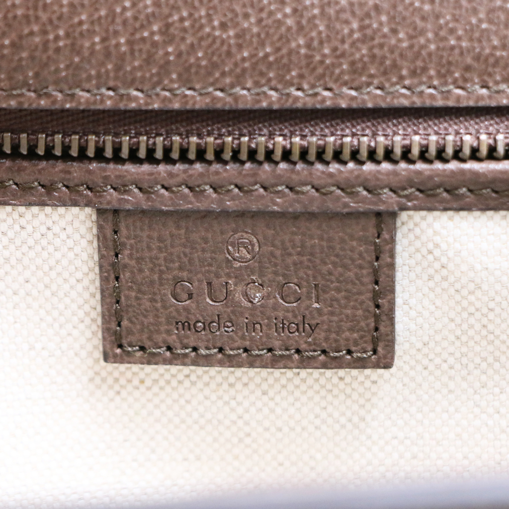 Gucci Bamboo 1947 Jumbo GG Canvas & Leather Handbag Brown 675797