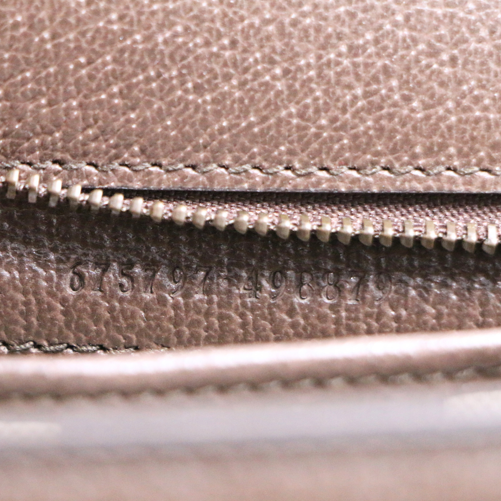 Gucci Bamboo 1947 Jumbo GG Canvas & Leather Handbag Brown 675797