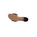 Christian Dior Dway Heeled Slide Blue and White In Size 41 1/2