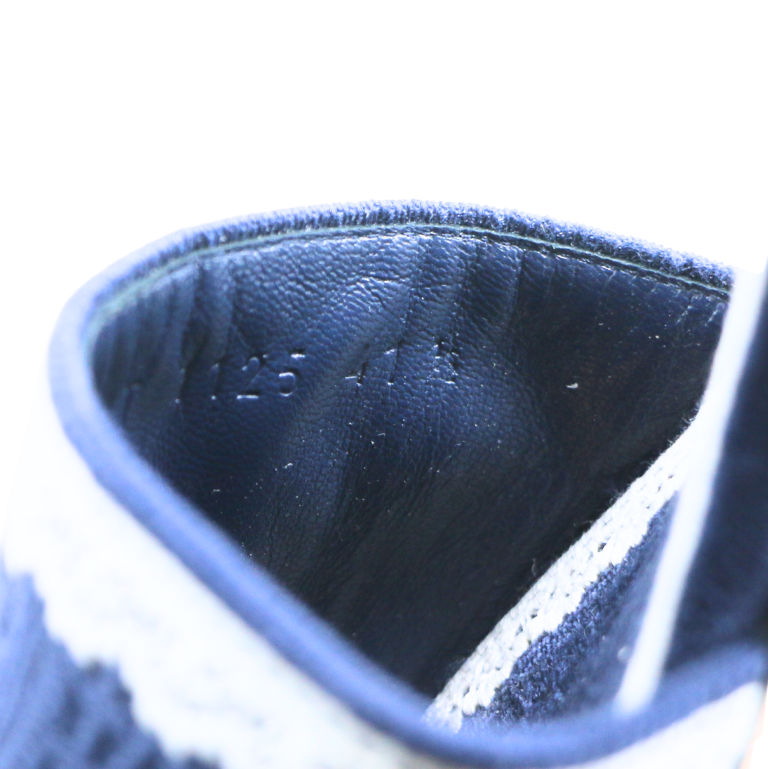 Christian Dior Dway Heeled Slide Blue and White In Size 41 1/2