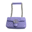 Gucci GG Marmont small shoulder bag in Light Purple Leather 837280