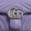 Gucci GG Marmont small shoulder bag in Light Purple Leather 837280