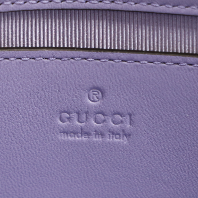 Gucci GG Marmont small shoulder bag in Light Purple Leather 837280