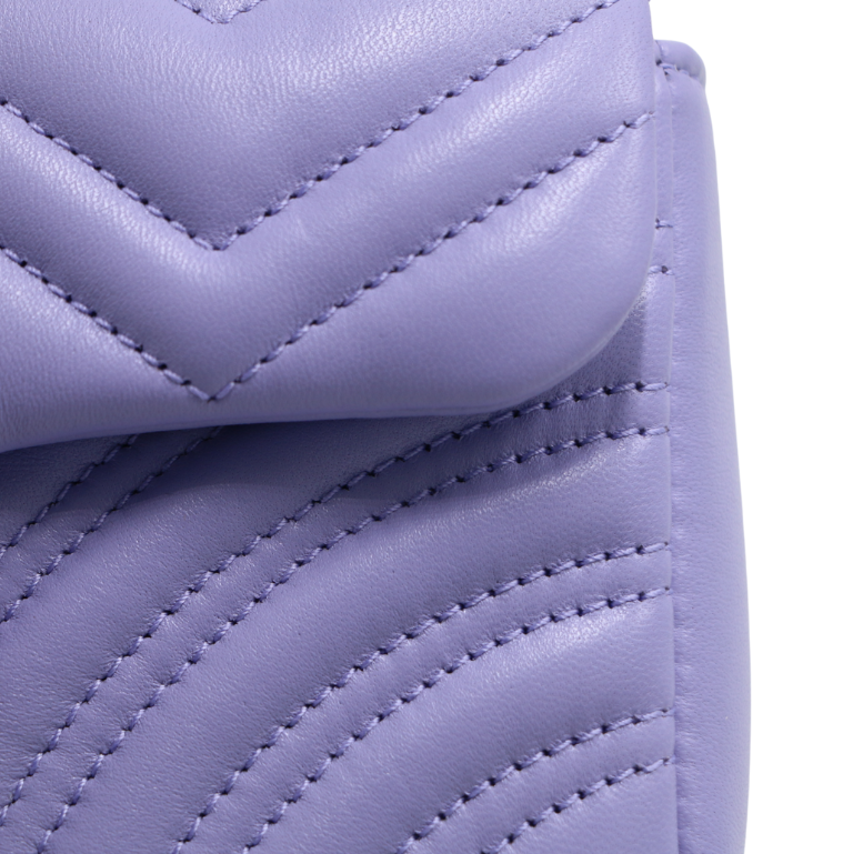 Gucci GG Marmont small shoulder bag in Light Purple Leather 837280