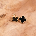 Van Cleef Vintage Alhambra Earrings 750YG Onyx JA694292 2019