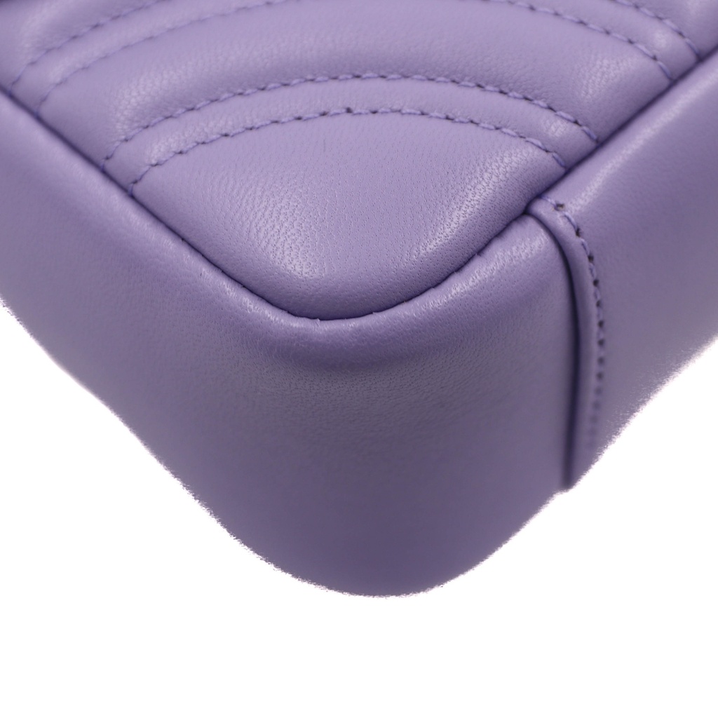 Gucci GG Marmont small shoulder bag in Light Blue Leather 837280