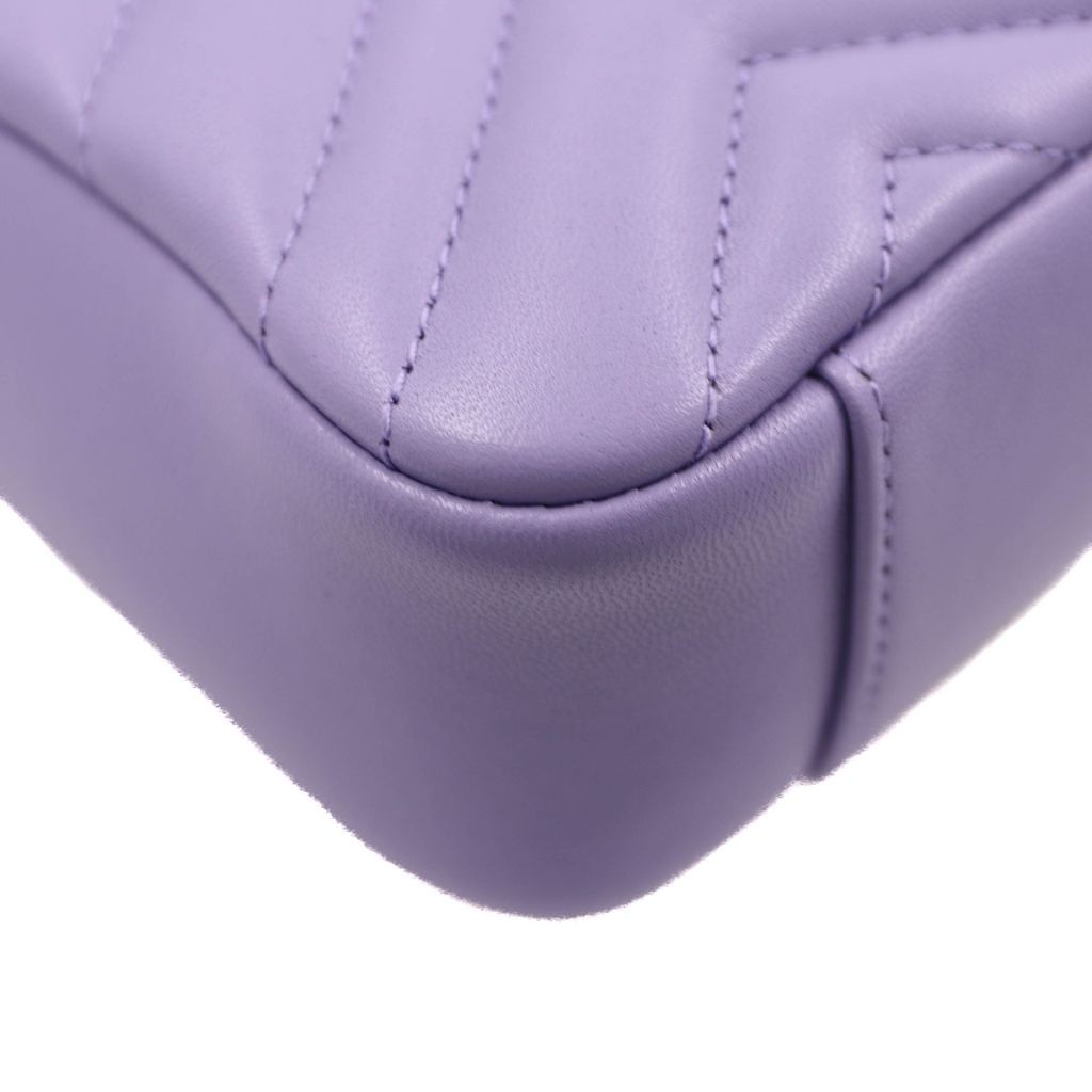 Gucci GG Marmont small shoulder bag in Light Blue Leather 837280