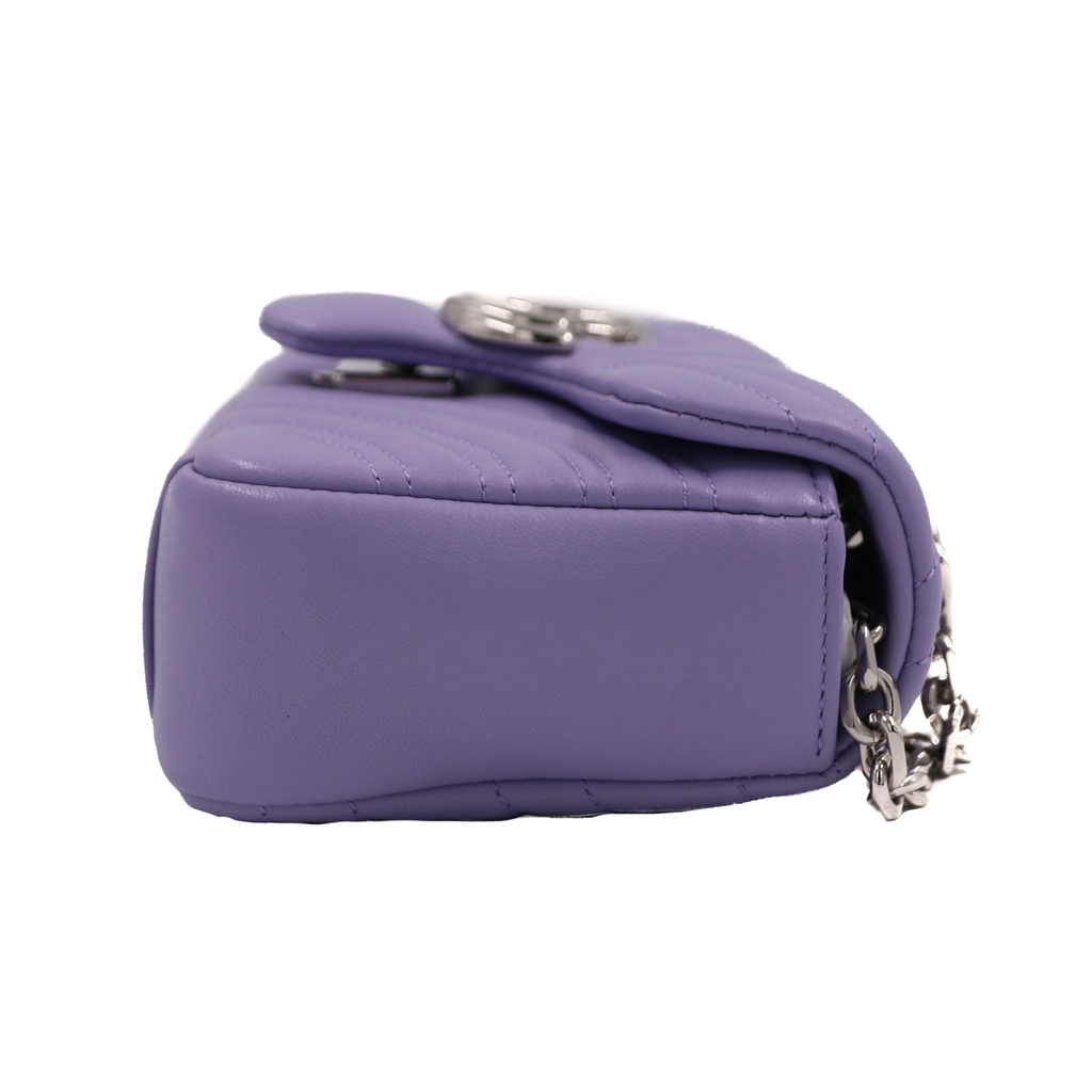 Gucci GG Marmont small shoulder bag in Light Blue Leather 837280