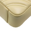 Gucci GG Marmont small shoulder bag in Light Yellow Leather 837280