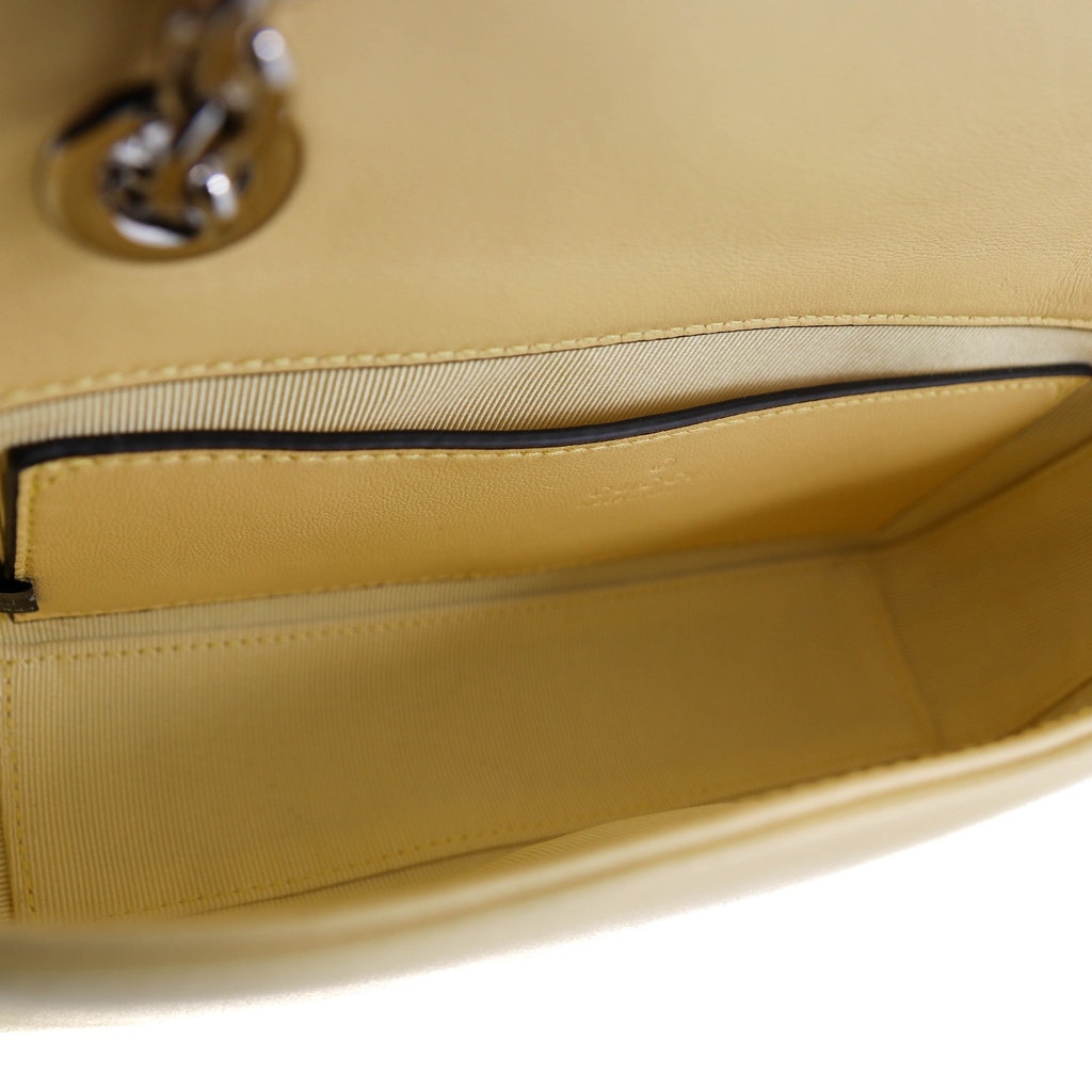 Gucci GG Marmont small shoulder bag in Light Yellow Leather 837280