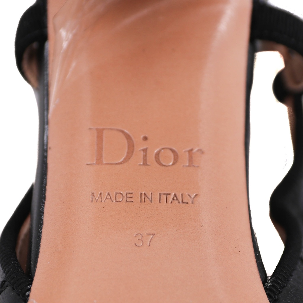 Christian Dior Idylle ballet heels in Lamskin Leather Black Size 37