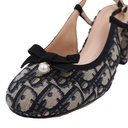 Christian Dior Idylle ballet heels in blue Iconic Toile de Jouy print Size 36 1/2